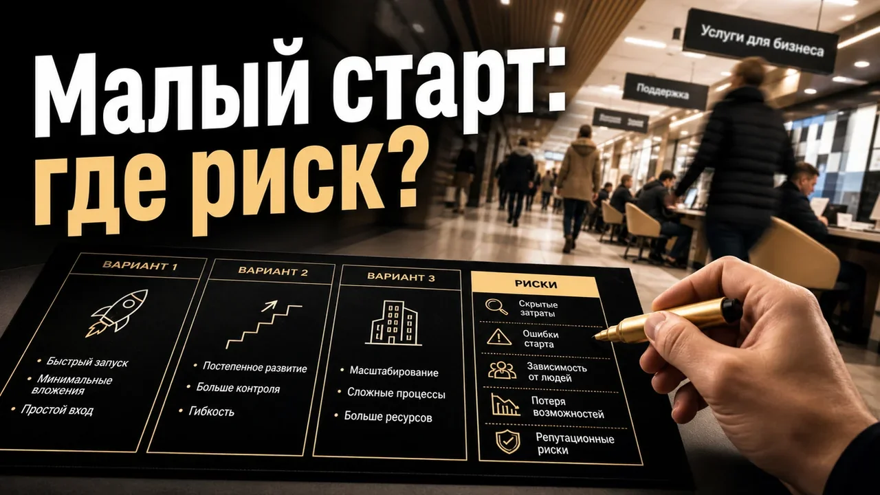 Выбор формата бизнеса с минимальными вложениями по риску и участию