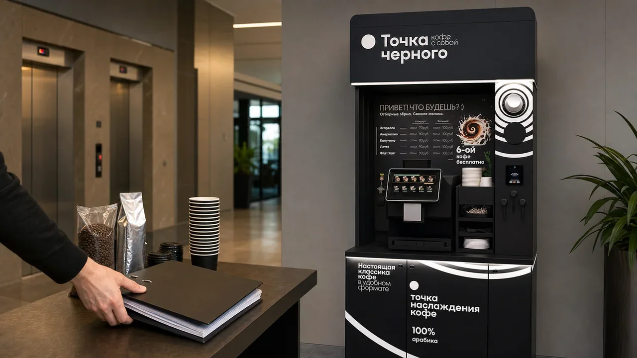 Состав модели запуска кофейной стойки самообслуживания: оборудование, комплектация и поддержка