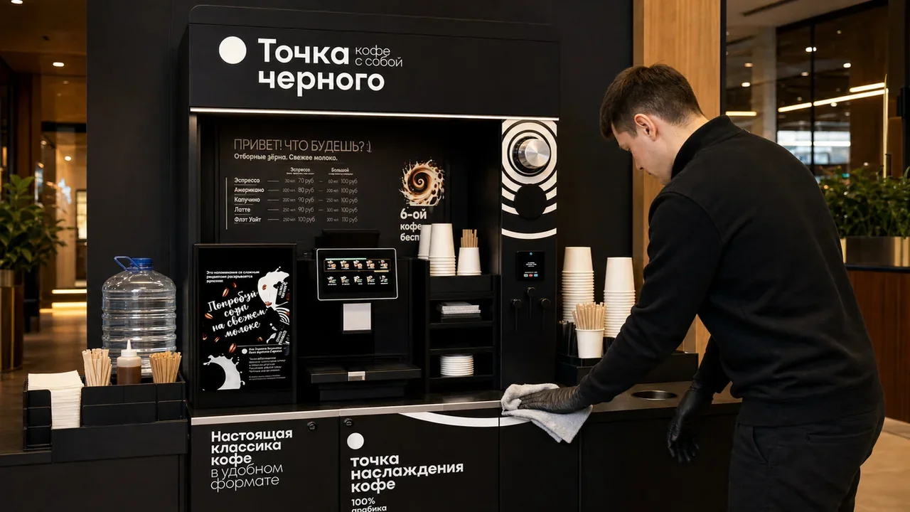 Регулярное обслуживание кофейной стойки самообслуживания: чистота, вода и расходники