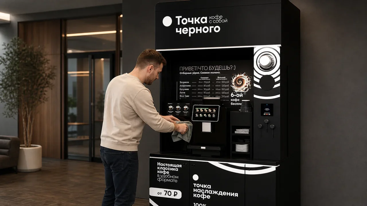 Регулярное обслуживание кофейной стойки самообслуживания партнёром