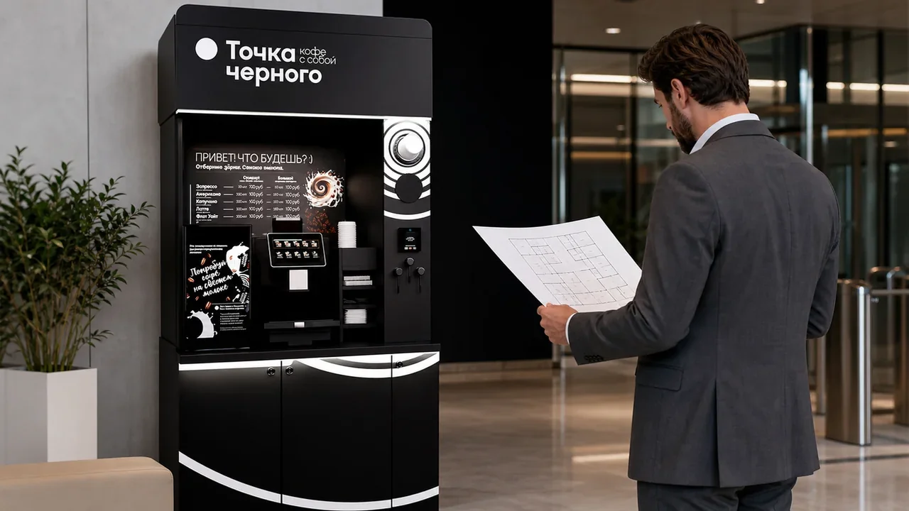 Партнёр выбирает формат кофейной стойки под поток посетителей в локации