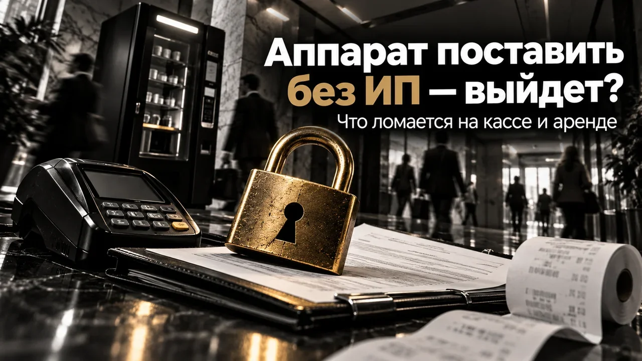 Можно ли не оформляя ИП вендинговый аппарат поставить?