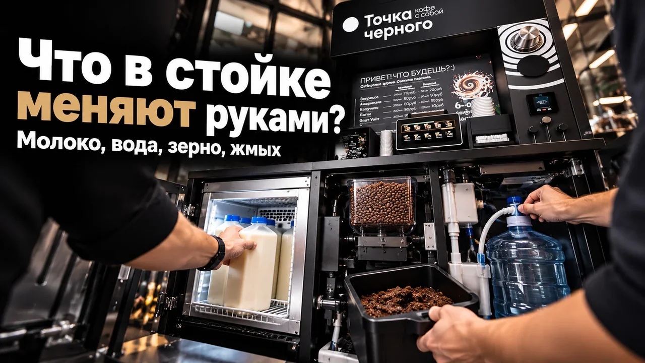 Вендинг аппарат для кофе: что внутри и что партнёр меняет руками